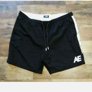 American Eagle Black Swim Shorts Men's Size: XL